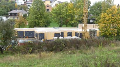 Bild: rn
Der Neubau der Kinderkrippe erhält als erster Bereich der Kindertagesstätte eine Photovoltaikanlage.