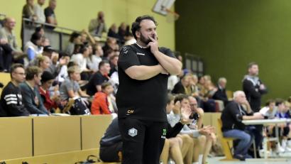Archivbild: Hubert Ziegler
Ambergs Trainer Christof Heiduk war mit der Leistung seines Teams besonders nach der Pause nicht zufrieden.