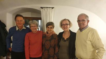 Bild:  Chiara Haubelt/Freundeskreis Périgueux/exb
Der neue Vorstand des Freundeskreises Périgueux (von links): Eugen Burger, Herta Hummel, Vorsitzende Anne-Marie Brey, Elisabeth Engelhard und Erwin Schmidt.