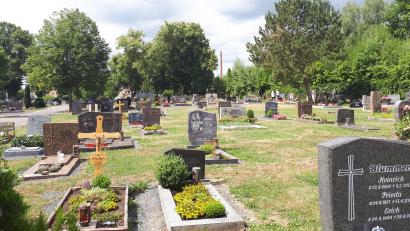 Bild: pz
In den Reihen am Friedhof Waldsassen gibt es immer mehr Lücken. Dennoch soll die Anlage in ihrer kompletten Größe erhalten werden – auch als Ort für Besucher, um Ruhe zu finden.