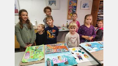 Bild: jzk
Als begabte Pop-Art-Künstler erwiesen sich die Kinder beim Malkurs im Atelier von Susanne Vonhoff.