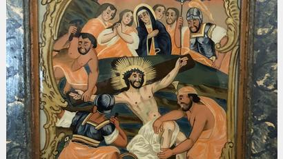 Bild: amö
Ein Blick auf den Kreuzweg: Hier die elfte Station.