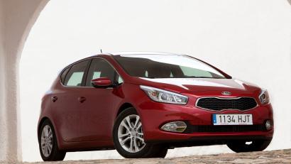Bild: Kia/dpa
Der Kia Ceed zeigt sich hier als Steilheckmodell mit großer Heckklappe.