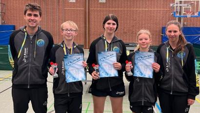 Bild: bj
Die erfolgreichen Spieler des SV Hahnbach (von links): Simon Bauer, Samuel Grünwald, Sophia Ziegler, Nina Aures, Sabine Fischer.