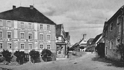 Bild: Archiv Franz Grundleri
Die Aufnahme zeigt das Kaufhaus Baum am Unteren Markt in Nabburg um 1913, Die Nabburger jüdischen Glaubens sind angesehen und geachtet in der Stadt.