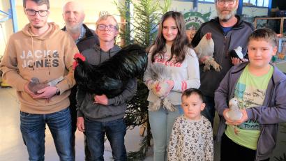 Bild: do
Trotz des teilweisen Ausstellungsverbotes gab es bei der Lokalschau im Kleintierzüchterheim in Tremmersdorf einige Erfolgserlebnisse. Unser Bild zeigt die Sieger Dominik Held, Ausstellungsleiter Alexander Böhm, Timo Weidner, Jasmin Prechtl, Thomas Edl und Alexander Prechtl mit ihren preisgekrönten Schätzen (von links).