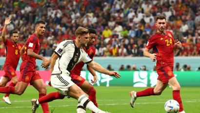 Bild: Christian Charisius/dpa
Joker Niclas Füllkrug rettete der deutschen Nationalmannschaft bei der WM in Katar mit seinem Treffer ein Remis gegen Spanien.