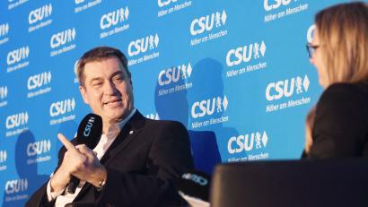 Archivbild: Gabi Schönberger
Markus Söder bei seinem letzten öffentlichen Auftritt in Weiden im Januar 2020.