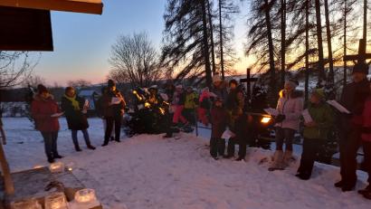 Bild: soj
Weihnachtliche Stimmung herrschte an der Kalvarienbergkapelle.