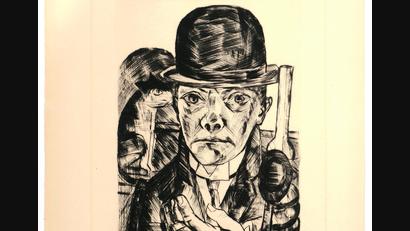 Bild: Kunstsammlungen Chemnitz/Lazlo Toth
Eines von rund 2000 wertvollen Blättern der Sammlung Thomas: „Selbstbildnis mit steifem Hut“ von Max Beckmann.