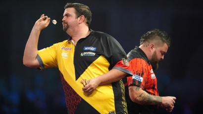 Bild: Zac Goodwin/PA Wire/dpa
Gabriel Clemens unterlag Michael Smith mit 2:6.