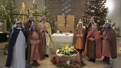 Bild: Stefan Breundl-Dötsch/exb
Nach Anmeldung kamen in Schwarzenbach und in den Ortsteilen die Sternsinger zu Besuch.