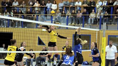 Archivbild: Hubert Ziegler
Im ersten Heimspiel des Jahres erwarten die Hahnbacher Volleyballerinnen um Kapitänin Julia Polito (Mitte) den Oberpfalzkonkurrenten TB/ASV Regenstauf.