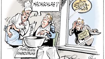 Grafik: Tomicek
Das Bundesverfassungsgericht hat eine Erhöhung der staatlichen Parteienfinanzierung um 25 Millionen Euro für nichtig erklärt.