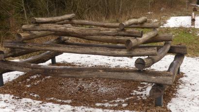 Bild: rn
Bietet diese Anlage am Walderlebnispfad bereits einen Vorgeschmack auf den „Marderparcours? Dort soll ein Hindernisparcours entstehen.