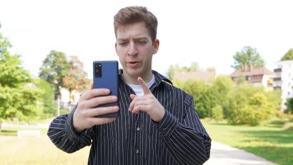 Bild: Finn Herten/exb
Finn Herten ist auch in der Freizeit viel auf Tiktok.