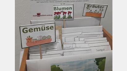 Bild: Kerstin Klemm/exb
Die Stadtbibliothek hat ihr Angebot erweitert und bietet nun auch eine Saatgutbibliothek an.