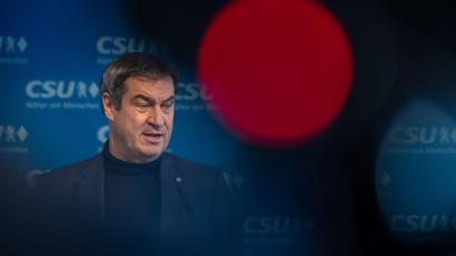Bild: Peter Kneffel/dpa
Markus Söder, CSU-Vorsitzender und Ministerpräsident von Bayern, bei einer Pressekonferenz.