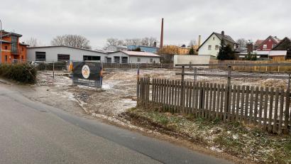 Bild: ck
In der Lagerhausstraße entsteht ein Mehrfamilienhaus mit neun Wohneinheiten.