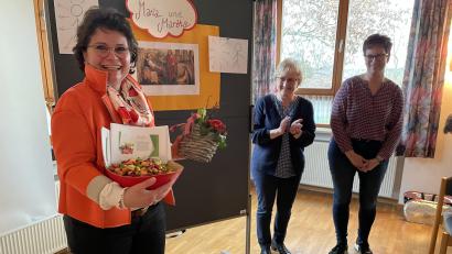 Bild: Maria Schlögl/exb
Irene Sebald (links) hatte beim Einkehrtag in Wernberg-Köblitz das Thema „Für Frauen ist das kein Problem - spirituelle Impulse für die Seele“ gewählt.