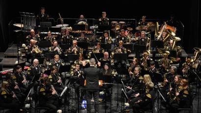 Bild: Stephan Huber
Die Knappschaftskapelle beim Konzert im Stadttheater.