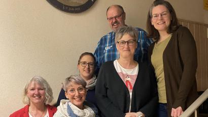 Bild: Akkordeonorchester/exb
Die neue Führungsriege des Akkordeonorchesters (von links): Karin Dittrich, Heike Reil, Kerstin Melischko, Manuela Hochwart, Rainer Dittrich und Martina Siller.