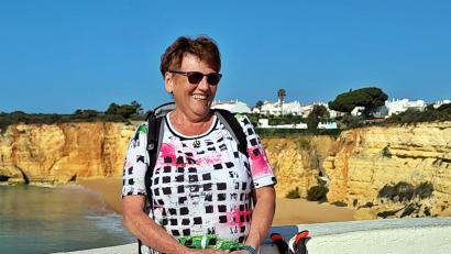 Bild: Grundler/exb
Christa Grundler ist auch privat sportlich unterwegs, hier war sie auf einer Rad- und Nordic-Walking-Tour in Portugal.
