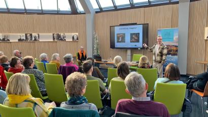 Bild: Tobias Reitmeier/exb
Julian Hunzinger und Thomas Wittleben präsentierten Spannendes aus der Welt der Vitalpilze.