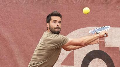Bild: Michael Sommer
Jules Marie, die neue Nummer eins des TC Amberg am Schanzl, bot auf dem Center Court Tennis vom Feinsten.