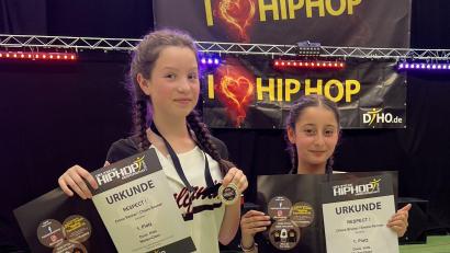 Bild: Yasmina Bruner
Süddeutsche Meister in der Kategorie Kids Duo wurden Chiara Bruner aus Weiden und Emma Renner aus Schirmitz.