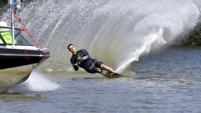 Bild: Hubert Ziegler
Fabian Horsch vom WSC Haidweiher beim Slalom.