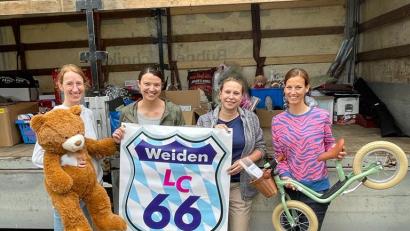 Bild: exb/Ladies Circle
Startklar: Die Frauen des Ladies Circle Weiden veranstalten beim Bürgerfest wieder eine Tombola und sind auf viele Loskäufer vorbereitet. Bild: exb/Ladies Circle