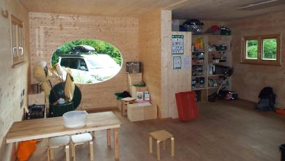 Bild: e
Der neue Schnaittenbacher Waldkindergarten hat seine Bewährungsprobe bereits bestanden.