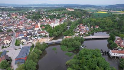 Bild: Ingenieurbüro Grassl, München/exb
Die Erneuerung der Kleinen Naabbrücke in Schwarzenfeld steht bevor.