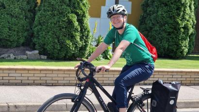 Bild: Thomas Dobler
Katrin Lemke ist gern auf dem Rad unterwegs, auch ganz ohne elektrische Antriebshilfe.