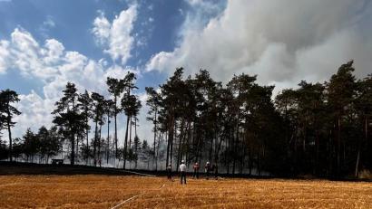 Bild: Kreisbrandinspektion Landkreis Schwandorf/exb
In der Nähe der Ortschaft Öd bei Nittenau brannten am Dienstagnachmittag rund zehn Hektar Wald und Feld.