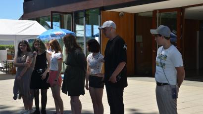 Bild: dob
Die Mitwirkenden der Theater AG ließen Pfalzgraf Friedrich auferstehen.