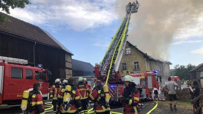 Bild: wro
Brand eines bäuerlichen Anwesens in Fürstenhof bei Fuchsmühl.