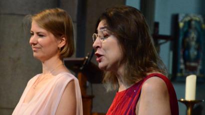 Bild: Kunz
Ewa Pankowska und Marzenna Wojak bereichern mit ihrem Gesang die Mittagsandacht in der Josefskirche.