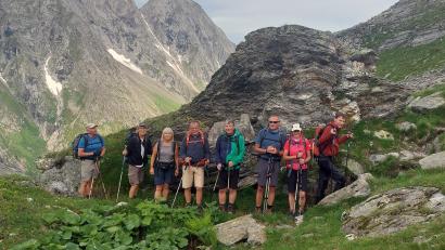 Bild: Alpenverein Marktredwitz/exb
Wolfgang Scheunemann, Birgit Schelter, Edith Thurner, Gerhard Glöckner, Gerhard Schneider, Anton und Karin Hollmann und Michael Schmidt (von links) bei ihrer Tour.