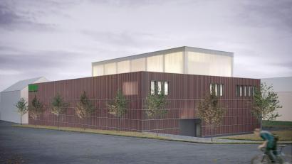 Grafik: evh_architekten
So wird das neue Logistik-Zentrum der Deprag ausschauen.