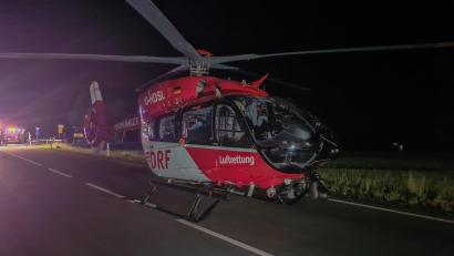 Bild: Roland Wellenhöfer
Ein Rettungshubschrauber brachte den 53- und den 55-Jährigen in ein Krankenhaus.