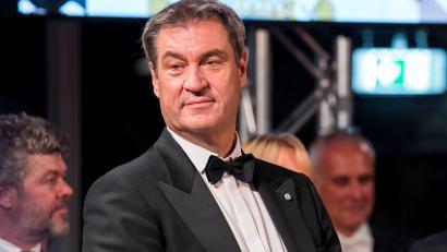 Bild: Daniel Vogl/dpa
Markus Söder (CSU), Bayerischer Ministerpräsident, während des Staatsempfangs.
