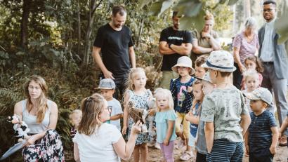 Bild: Pfarrei Immenreuth/exb
In einem Spiel hörten die Kinder die Geschichte von Johannes dem Täufer.