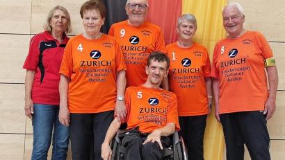 Bild: Voit
Knapp am Treppchen vorbei, aber ein vierter Platz bei der Deutschen Meisterschaft ist aller Ehren wert. Von links: Evi Voit, Barbara Engmann, Karl Voit, Christoph Voit, Gertrude Stock und Hans Stock.