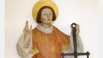 Bild: Stangl/exb
Der Heilige Laurentius ist am Seitenaltar der Filialkirche dargestellt.