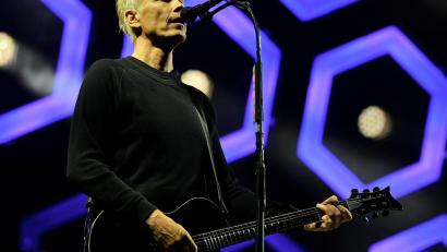 Bild: Silas Stein/dpa
Frontmann der Band "Die Ärzte", Farin Urlaub, bei einem Auftritt auf dem Southside Festival.