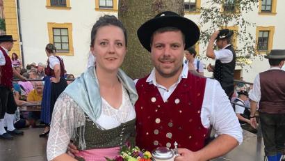 Bild: ge
Tanja und Manuel Mignon sind das Oberkirwapaar der „Alten“ bei der Woizkirwa.
