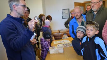 Archivbild: gi
Pilzsachverständiger Stefan Hartwig (links) schaut alle gesammelten Pilze genau an und erklärt, welche essbar sind und welche nicht.