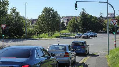 Bild: Wolfgang Steinbacher
Die Ampelanlage an der Kreuzung Hockermühlstraße/KastlerStraße/Fuggerstraße in Amberg war am Donnerstag schon wieder ausgefallen. Ein Defekt hatte hier bereits Ende August für mehrere Unfälle gesorgt.